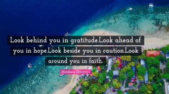 Look in faith